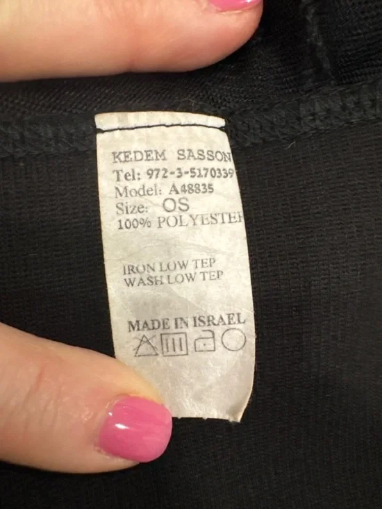 Kedem Sasson Sheer Mesh Lagenlook Top Black Avant Garde OS - Picture 4 of 4